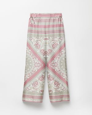 Versace Printed Silk Twill Pajama-Style Trousers - Multicolour