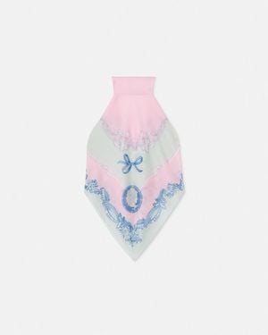 Versace Cameo Cover-Up Foulard Top - White