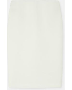 Versace Double-Wool Crêpe Pencil Skirt - White