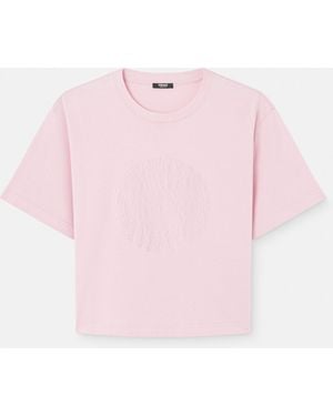 Versace Printed Cotton-Jersey T-Shirt - Pink