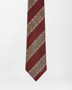 Versace Printed Jacquard Silk Tie - Purple