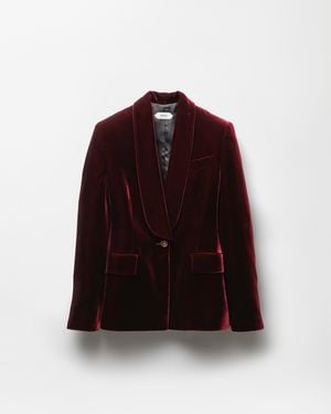 Versace Blazer Aus Viskose-Samt - Rot