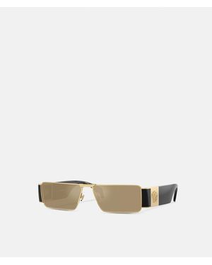Versace Medusa Plaque Rectangular Sunglasses - White