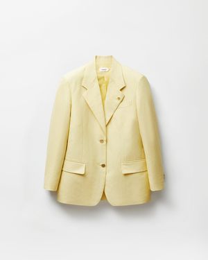 Versace Wool-Linen Blazer - Metallic
