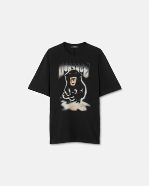 Versace T-Shirt Re-Edition Panther - Nero