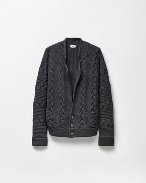 Versace Cárdigan De Punto De Lana Y Cachemir - Negro