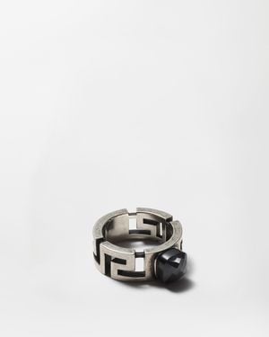 Versace Greca Ring - White