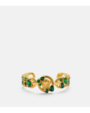 Versace Medusa '95 Crystal Cuff Bracelet - White