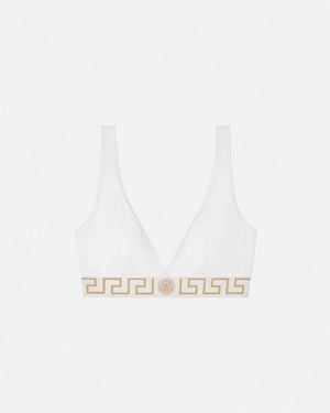 Versace Triangle Bra - White