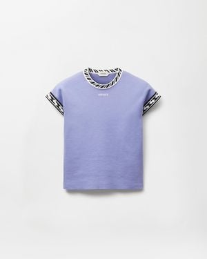 Versace Cotton Knit T-Shirt - Blue