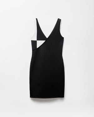 Versace Stretch Wool Knit Mini Dress - Black