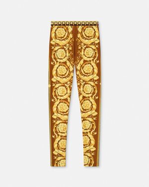 Versace Barocco Leggings - Yellow