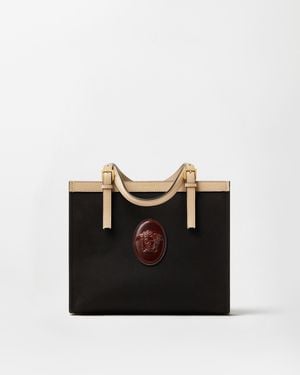 Versace Rivière Canvas Tote - Black