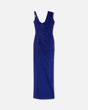 Versace Drapiertes Medusa '95 Kleid - Blau