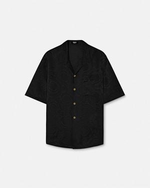 Versace Barocco Jacquard Short-Sleeved T-Shirt - Black