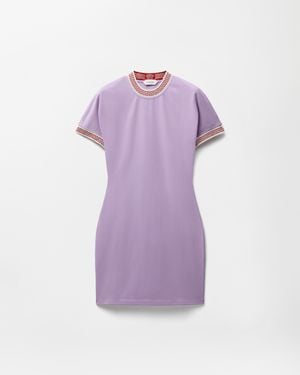 Versace Jacquard Stretch Cotton-Jersey Mini Dress - Purple
