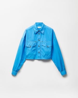 Versace Camicia Crop - Blu