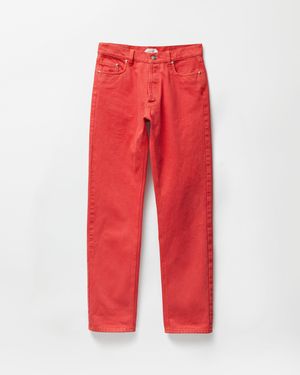 Versace Vaqueros Rectos - Rojo