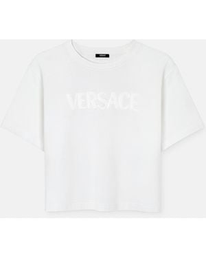 Versace Printed Cotton-Jersey T-Shirt - White