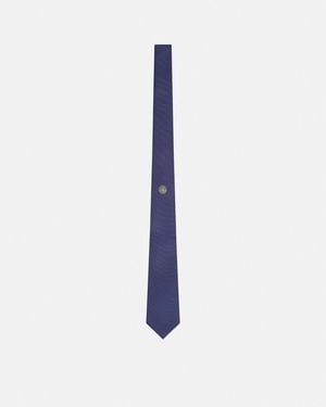 Versace Medusa Silk Tie - Blue