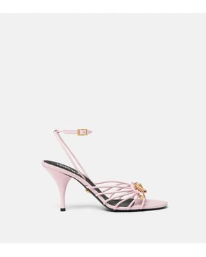 Versace Opera Bow Nappa Sandals 85 Mm - White