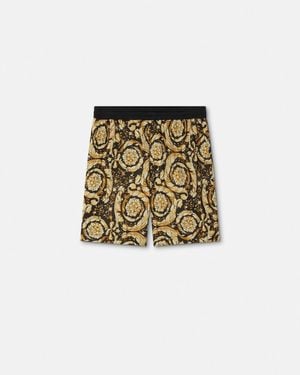 Versace Barocco Jacquard Sweat Shorts - Natural
