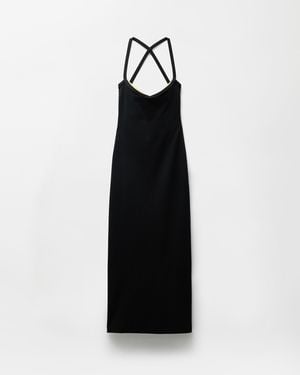Versace Compact Viscose-Jersey Long Dress - Black