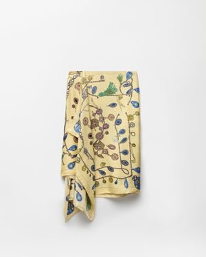 Versace Silk Skirt With 'Broken Jewels' Print - Metallic