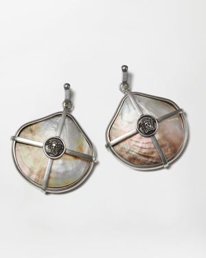 Versace Sea Frames Earrings - Metallic