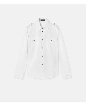 Versace Cotton-Poplin Regular Shirt - White