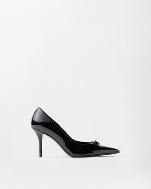 Versace Camille Patent Leather Pumps 85 Mm - White