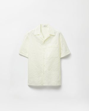 Versace Jacquard Cotton-Silk Regular Shirt - White