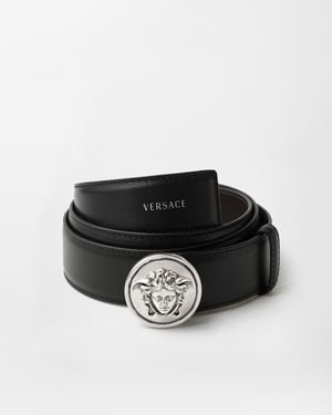 Versace Leather Belt 3.5 Cm - Black