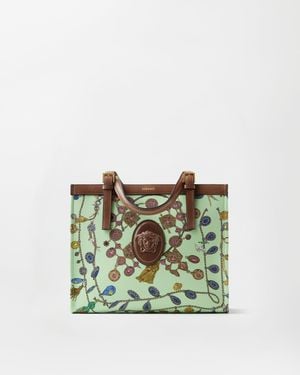Versace Rivière Tote Bag Aus Bedrucktem Canvas - Grün