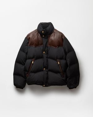Versace Piumino Con Inserti - Nero