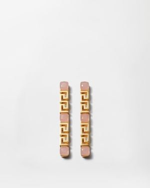 Versace Greca Pendientes - Blanco