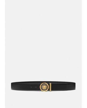 Versace Medusa Biggie Leather Belt 1.6" - Multicolour