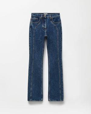 Versace Jeans A Vita Alta Gamba Dritta - Blu