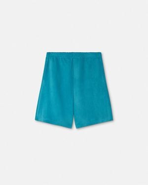 Versace Medusa Biggie Suede Shorts - Blue
