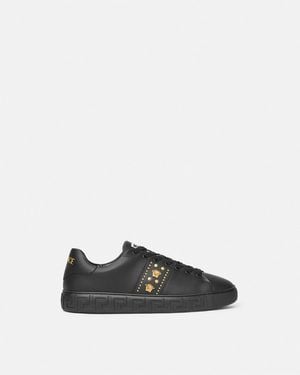 Versace Greca Baskets Cloutées - White