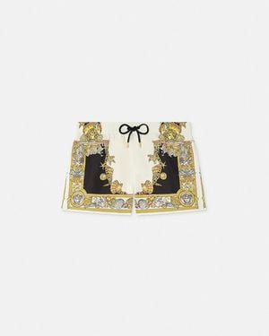 Versace Pantaloncini Da Mare Coral Theatre - Bianco