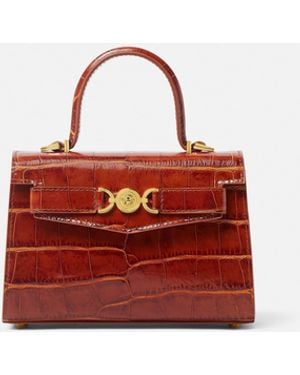 Versace Medusa '95 Asa Superior Con Efecto Cocodrilo - Rojo