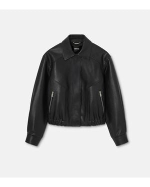 Versace Leather Blouson - Black