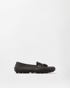 Versace Robin Mokassins Aus Wildleder - Weiß