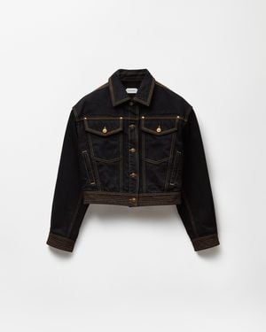 Versace Blouson En Jean - Noir