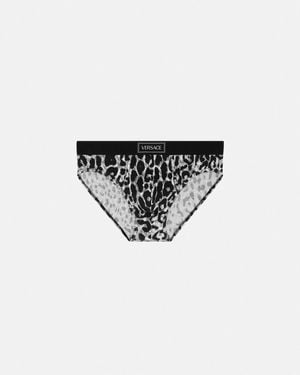 Versace Leopard Briefs - White