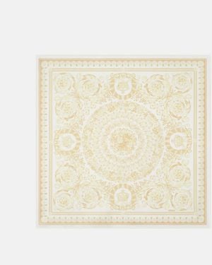 Versace Barocco Large Silk Foulard 90 Cm - Natural