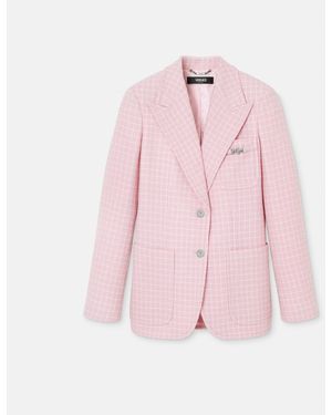 Versace Crêpe Tweed Blazer - Pink