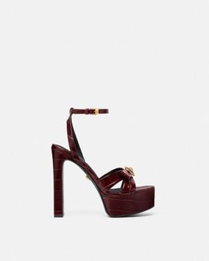 Versace Gianni Ribbon Sandali Effetto Cocco 140 Mm - Bianco