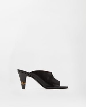 Versace Giulietta Leather Mules 80 Mm - White